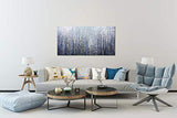 Tiancheng Art, 24x48 Inch Modern Abstract 3D Texture Painting On Canvas 100% Hand-Painted Oil Paintings Living room Wall Art Acrylic Wood Framed Decoratio Ready for Hang