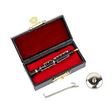 Dselvgvu Miniature Oboe with Stand and Case Mini Musical Instrument Mini Oboe Miniature Dollhouse Model Christmas Ornament Home Decor (2.99")