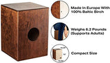 Meinl Cajon Box Drum with Internal Snares - MADE IN EUROPE - Baltic Birch Wood Compact Size, 2-YEAR WARRANTY, JC50LBNT)