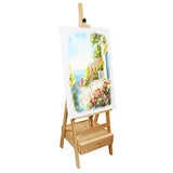 US Art Supply 85 Inch Studio H-Frame Wood Easel with Storage Drawer