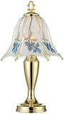 Blue Flower Shade 18" High Touch On-Off Accent Table Lamp