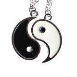 Paddsun Enamel Alloy Best Friend I Ching Bagua Tai Chi Ying Yang Pendant Couple Necklace