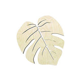 6 Pack of 3 inch Monstera Leaf shaped cutouts , Swiss cheese plant Wood cutouts, Unfinished tropical boho leaf wood cutout, DIY Craft wooden cutout