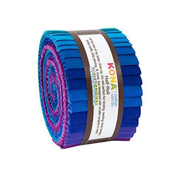 Robert Kaufman Kona Cotton Solids Peacock Half Roll 2.5" Precut Cotton Fabric Quilting Strips