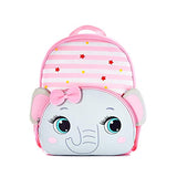 Toddler Backpack, Waterproof Preschool Backpack, 3D Cute Cartoon Neoprene Animal Schoolbag for Kids, Lunch Box Carry Bag for 1-6 Years Boys Girls,Grey Elephant