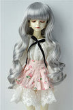 Doll Wigs JD148 7-8inch 18-20CM Grey Long Wave Vora Synthetic Mohair 1/4 MSD BJD Doll Wigs