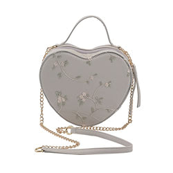 Shop LC Cute White Heart Purse for Women, Faux Leather Crossbody Bags, Zipper Closure Shoulder Aesthetic Bag
