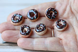 Miniature donuts 1:6 Scale Dollhouse Miniature Food Lot 6 pcs Bakery Shop