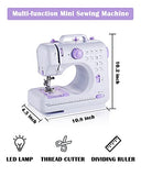 HYEASTR Sewing Machine Electric Household Sewing Machines for Beginners 12 Built-in Stitches 2 Speed with Foot Pedal，Light, Storage Drawer