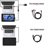 HUION 2020 Kamvas 13 Drawing Monitor 13.3 inch Pen Display & Graphics Tablet Screen Full-Laminated Tilt Function 8192 Battery-Free Stylus, Come with Glove, Adjustable Stand, 20 Pen Nibs - Black