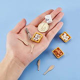 G0lden&Mang0 20 Pcs Dollhouse Decor Kitchen Accessories,1:12 Scale 1Pc Miniature Toast Machine with 2Pcs Toys,1 Set Egg Beater and Boxed Model Plate 3Pcs Knife Fork Spoon for Kids Gift