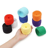 T-Shirt Yarn Fettuccini Zpagetti Set, 9 Balls Total of 196 Yards, Tshirt Yarn Kit for Crocheting, Ribbon Cotton Yarn, Knitting Yarn Ball, T Yarn Organic, T-Yarn - Rainbow Set