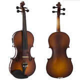 Cecilio 4/4 CVNAE-330 Ebony Fitted Acoustic/Electric Violin in Antique Varnish (Full Size)