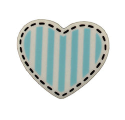 BUTTONS GALORE STRIPED HEART BULK 3D - 25 BUTTONS