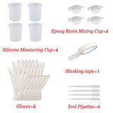 Epoxy Resin Tumblers Kit, Epoxy Adhesive Tumbler Supplies with Clear Cast Epoxy,Glitter Powder,Silicone Brushes,Mixing Cups,Pipettes,Sticks,Gloves