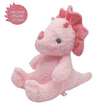 VANLINNY Dinosaur Stuffed Animal, Baby Plush Toy, Cute Pink Triceratops Toy for Kids,9" Soft Fun Dinosaur Toys and Best Gift for 3 4 5 6 7 Years Old Girls/Boys.