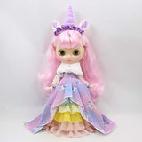 Original Doll Clohtes Outfit, Fantasy Unicorn Suit(Head Band, Cloak, Princess Dresses), Doll Dress Up for 1/6 12inch Doll or ICY Doll- Fortune Days(YW-YF007)