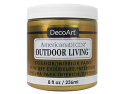 Decoart DECADOL-36.27 Outdoor Living Metallcs8ozGold Americana Outdoor Living Metallics 8Ozgold