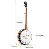 Vangoa 5 String Banjo Remo Head Closed Solid Back with beginner Kit, Tuner, Strap, Pick up, Strings, Picks and Bag