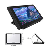 HUION 2020 Kamvas 13 Drawing Monitor 13.3 inch Pen Display & Graphics Tablet Screen Full-Laminated Tilt Function 8192 Battery-Free Stylus, Come with Glove, Adjustable Stand, 20 Pen Nibs - Black