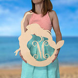 SALE 12-36 inch Mermaid Monogram - Large Wooden Monogram decoration - personalized custom wall hanging - Nursery Monogram - Mermaid - Under the Sea