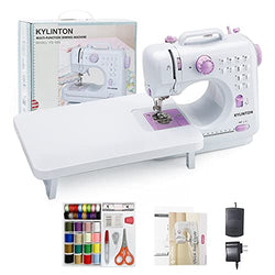 Kylinton Sewing Machine for Beginners Mini Sewing Machine for Kids, Electric Small Sewing Machine with Foot Pedal, 12 Stitches, High-Low Speeds, Replacement Feet and Extension Table, Automatic Winding for Cloth Girls Adults
