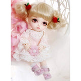 HGFDSA BJD Doll 1/8 SD Dolls 6.3 Inch Dolls with Gift Box Joints Doll DIY Toys with Clothes Outfit Shoes Wig Hair Makeup Best Gift for Girls