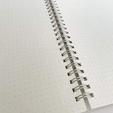 AOU Dot Grid Spiral Notebook A5 Hardcover Dotted Journal Transparent Spiral With Thick Paper Dotted Bullet Notebook