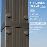 Kozyard Morgan Outdoor Extra-Large Gray Aluminum Frame Pergola with Sunshade Canopy (10' x 13', Burgundy)