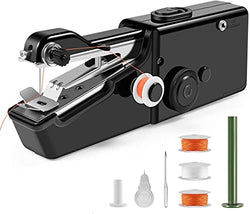 Handheld Sewing Machine, Mini Portable Electric Sewing Machine for Beginners, Home DIY and Travel, Quick Handy Repairing Stitch Tool for Fabric, Clothing, Kids Cloth, Black