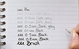 uni-ball PIN 153544972 8pc Drawing Pen, Light Grey, Dark Grey Black Ink, 8 Pack Assorted Nib Sizes