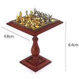 1/6 1/12 Miniature Dollhouse Magnetic Chess Board Table Set Kids DIY Decor Toy,Perfect DIY Dollhouse Toy Gift Set Brown