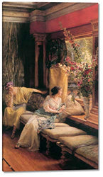 Vain Courtship by Sir Lawrence Alma-Tadema - 13" x 22" Gallery Wrap Giclee Canvas Print - Ready to Hang