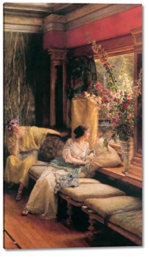 Vain Courtship by Sir Lawrence Alma-Tadema - 13" x 22" Gallery Wrap Giclee Canvas Print - Ready to Hang