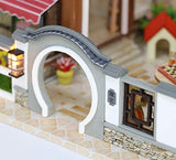 Flever Dollhouse Miniature DIY House Kit Creative Room with Furniture for Romantic Artwork Gift-Dream Back to Ancient Town
