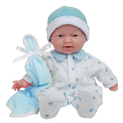 JC Toys La Baby Boutique 11 inch Small Soft Body Baby Doll Dressed in Blue for Children 12 Months and Older