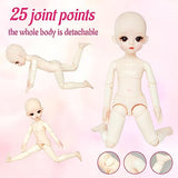 HappySpot BJD Dolls 1/6 Ball Jointed Doll 11.8" Pretty Smart Dolls Articulated Doll DIY Toys with Full Set Including Wig,3D Eyes,Makeup,Clothes,Shoes Best Birthday Gift for Girls Kids Children (Nika)