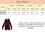 Women Punk Gothic Long Sweater Cool Hollow Out Hole Broken Jumper Loose Tops (Red, One Size)