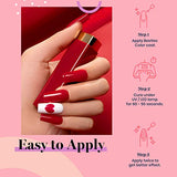 Beetles Red Gel Nail Polish Set - 6 Colors Bloody Mary Collection Popular Shimmer Red Burgundy Gel Polish Kit, Soak Off LED Gel Nail Kit Minicure DIY Home