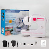 Gr8ware Mini Sewing Machine for Beginners Handheld Portable Sewing Machine Hand Lightweight Electric Sewing 12 Stitches 2 Speed with Foot Pedal for Kids Adults