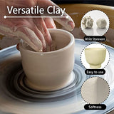 Old Potters Mid High Fire White Stoneware Clay for Pottery | Cone 5 - 10 | Ideal for Wheel Throwing, Hand Building, Sculpting | Great for All Skill Levels | Greenware Clay, 5 lbs