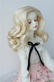 JD343 7-8inch 18-20CM synthetic mohair hand push retro Lady Doll wigs 1/4 MSD porcelain BJD doll hair (Blond)