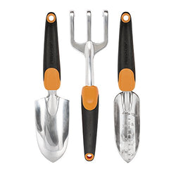 Fiskars 384490-1001 Ergo Garden Tool Set, 3 Piece, Black/Orange