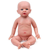 IVITA Full Body Silicone Reborn Baby Doll Realistic Newborn Baby Doll Twins Lifelike Blue Eyes Boy and Girl for Kids Doll Collector,19 inch, 3.79 kg, Girl