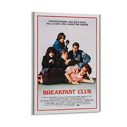 IKWY Original The Breakfast Club Movie Poster Canvas Art Poster and Wall Art Picture Print Modern Family Bedroom Decor Posters 16x24inch(40x60cm)