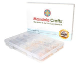 Mandala Crafts Fold Over Cord End, Ribbon Clamp with Loop, Crimp Pinch Clasp Finding Box Kit for