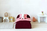 Miniature Bed 1:12 Scale Dollhouse Furniture Blanket Pillow BJD Doll Handmade