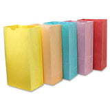 Hygloss Gusseted Flat Bottom Bags, 4.5 by 2.5 by 8.5-Inch, Assorted Colors