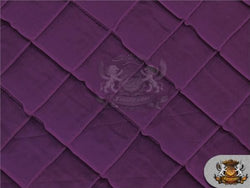 Taffeta Fabric Pintuck 2"x2" Diamond 55" Wide Sold By The Yard (PUCHI PURPLE)