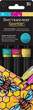 Sparkle Water-Based Fine Micro-Pigment Markers - Pack of 3 - Includes Flexible Brush Nib - by Spectrum Noir (Essential Brights)